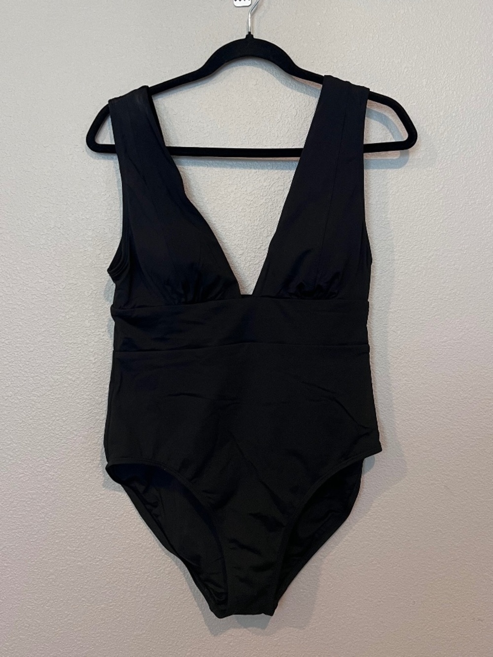 Andie Deep V Black One-Piece Swimsuit MT